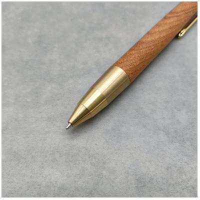 ふるさと納税 川越市 欅(けやき)木軸ペン　スタンダードタイプ・ノック式ボールペン(真鍮金具) |  | 03