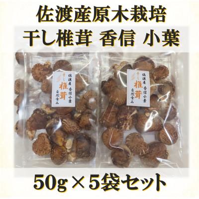 ふるさと納税 佐渡市 佐渡産干し椎茸 香信小葉 50g×5袋セット