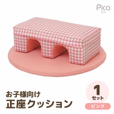 ふるさと納税 あわら市 [ピンク]お子様向け 正座クッションセット ピコ(優しいカラーのクッション・マットの組み合わせ)