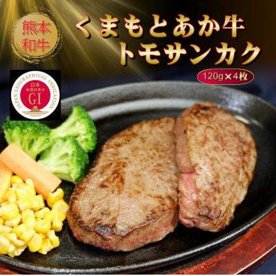 ふるさと納税 水俣市 [GI認証]くまもとあか牛トモサンカク 120g×4枚(水俣市)