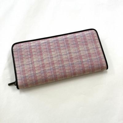 ふるさと納税 豊見城市 [ウージ染め]花穂染めラウンドファスナー束入れ長財布