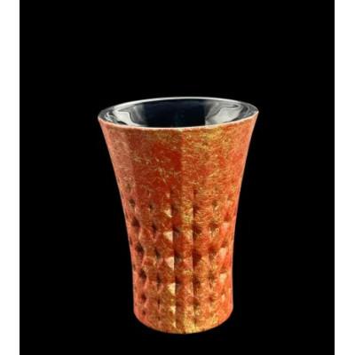 ふるさと納税 高野町 ビールグラス 乱糸(マット仕上げ)本朱