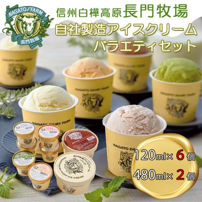 ふるさと納税 長和町 長門牧場 自社製造アイスクリーム 贅沢大サイズバラエティセット クリスマススイーツギフト長野県お歳暮