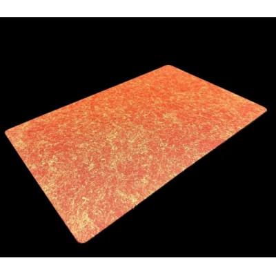 ふるさと納税 高野町 ガラスプレート S(D) 乱糸(マット仕上げ)本朱