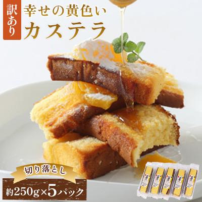 ふるさと納税 大村市 [長崎心泉堂]幸せの黄色いカステラ5パック(切り落とし)(大村市)