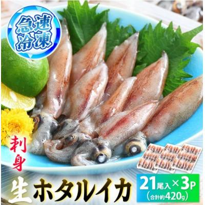 ふるさと納税 越前町 [越前海岸・美味直送シリーズ]ホタルイカ(刺身・しゃぶしゃぶ用) 約420g