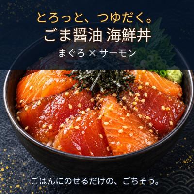ふるさと納税 和水町 ごま醤油 海鮮丼 まぐろ&サーモン 約1kg(和水町