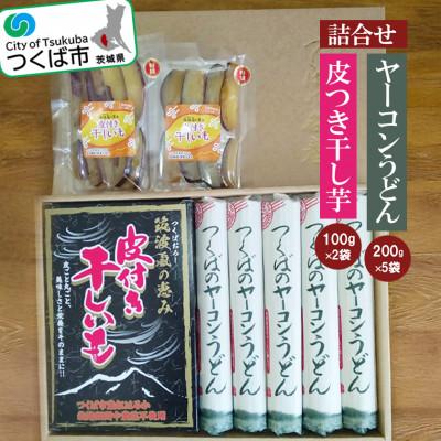 ふるさと納税 つくば市 筑波颪(つくばおろし)の恵み皮付き干し芋&amp;つくばのヤーコンうどんの詰め合わせ