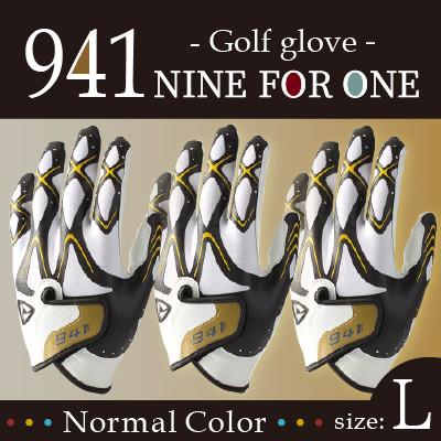 ふるさと納税 三木町 941S ゴルフグローブ 黄金3枚セットL(25~26cm)