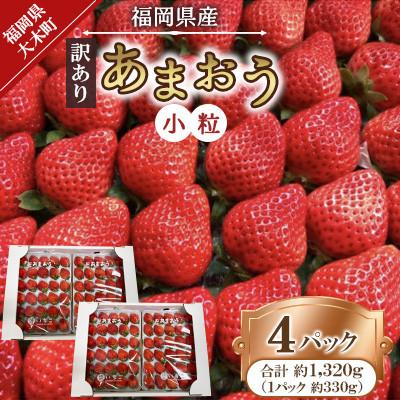 ふるさと納税 大木町 [訳あり品]あまおう(小粒)4パック(330g/パック)(大木町)