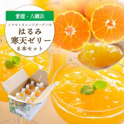 ふるさと納税 八幡浜市 ゲル化剤・pH調整剤不使用!愛媛産 はるみ寒天ゼリー 8本セット[C25-231]