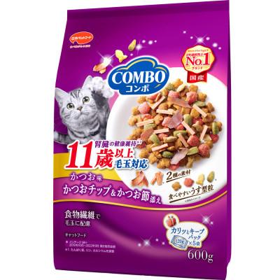 ふるさと納税 袋井市 コンボ キャット 毛玉対応11歳以上 かつお味・かつおチップ&amp;かつお節添え 600g×12袋