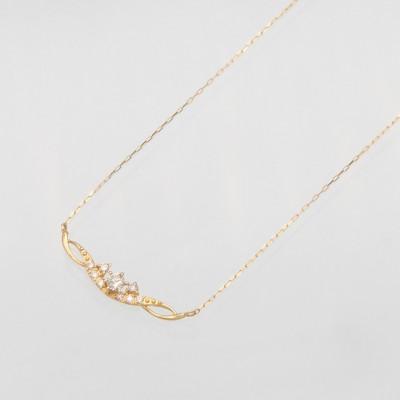 ふるさと納税 昭和町 K18 0.10ct ダイヤモンド ペンダントネックレス HH-019737の画像
