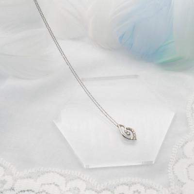 ふるさと納税 昭和町 PT900/PT850 0.10ct ダイヤモンド ペンダントネックレス HH-019740の画像