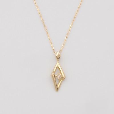 ふるさと納税 昭和町 K18 0.01ct ダイヤモンド ペンダントネックレス
