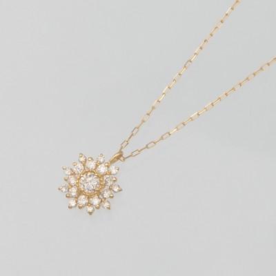 ふるさと納税 昭和町 K18 0.15ct ダイヤモンド ペンダントネックレス HH-019752の画像