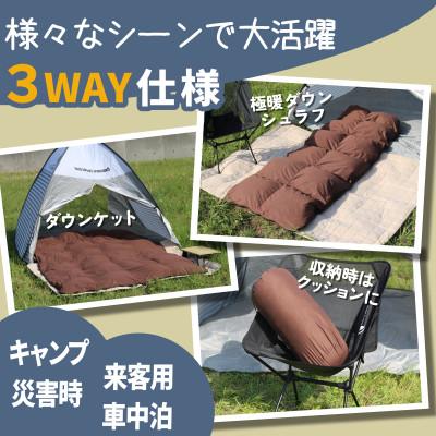 ふるさと納税 広川町 羽毛シュラフ(寝袋)×ダウンケット×ボルスター