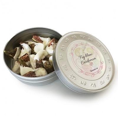 ふるさと納税 松崎町 [フィグブランカルダモン]松崎町産のやわらかいセミドライ白イチジク・バナーネのスイーツ/80g缶入り