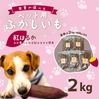 ふるさと納税 下妻市 [無添加] ペット用 ふかし芋 小芋 紅はるか 2kg
