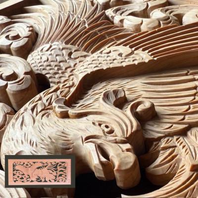 ふるさと納税 石井町 壁掛け(鳳凰) 徳島県産の檜使用 385-001