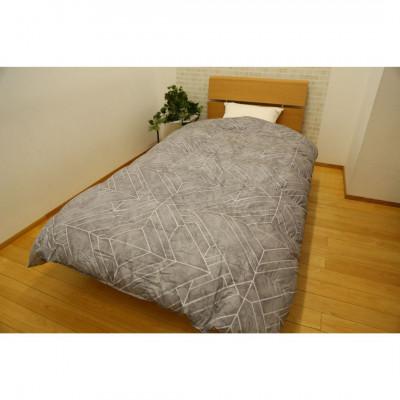 ふるさと納税 本庄市 昭和西川 100年羽毛 トレリス グレー シングル ホワイトマザーグース93%