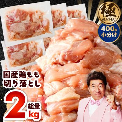 ふるさと納税 泉佐野市 国産 鶏もも肉 カット済み 2kg[味付け肉 400g×5P 小分け 不揃い]CFX0071