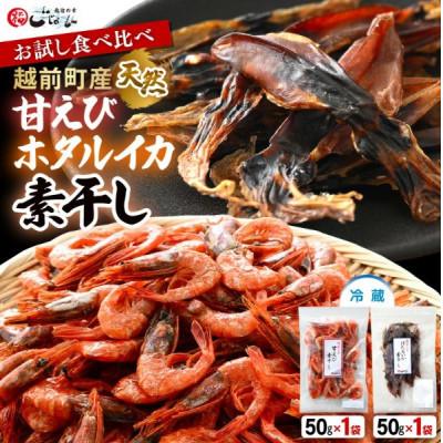 ふるさと納税 越前町 [のし付]お試し 越前町産 甘えび素干し ほたるいか素干し 食べ比べ セット 50g × 各1パック