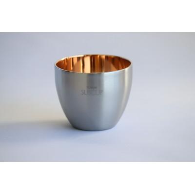 ふるさと納税 燕市 18-8ステンレス二重構造酒器 さくら ぐい呑み 内面ピンクゴールドメッキ