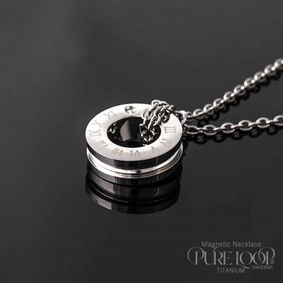 ふるさと納税 東大阪市 管理医療機器 純チタン永久磁気ネックレス PURE LOOP OZ リングプラチナ 45cm