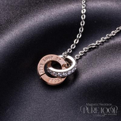 ふるさと納税 東大阪市 管理医療機器 純チタン永久磁気ネックレス PURE LOOP OZ ダブルリング 50cm