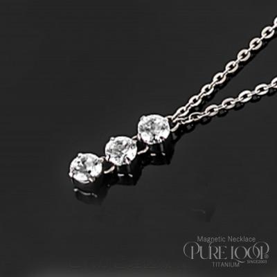 ふるさと納税 東大阪市 管理医療機器 純チタン永久磁気ネックレス PURE LOOP OZ スリーストーン 45cm