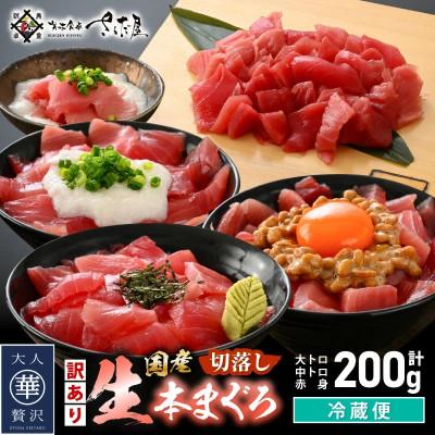 ふるさと納税 越前町 [訳あり]国産 生本まぐろ 切落し 200g