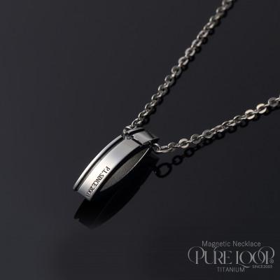 ふるさと納税 東大阪市 管理医療機器 純チタン永久磁気ネックレス PURE LOOP OZ クリスプブラック 50cm