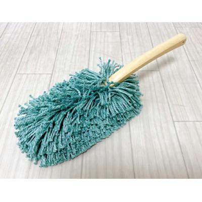ふるさと納税 朝来市 モコモコハイクラスハンディモップ[モスグリーン]※洗濯OK・吸着剤不使・持ちやすい木製ハンドル