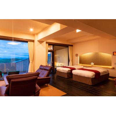 ふるさと納税 二本松市 [一日一組限定!!]空の庭リゾート 露天風呂付スイートルームペア宿泊券