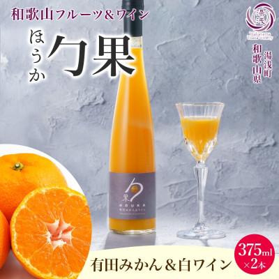 ふるさと納税 湯浅町 ワインカクテル 勹果 ほうか 有田みかん&amp;白ワイン 7度 375ml 2本 湯浅ワイナリー