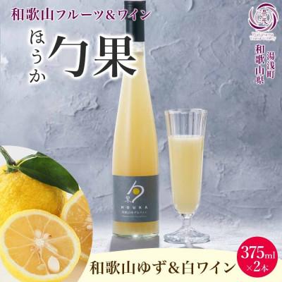 ふるさと納税 湯浅町 ワインカクテル 勹果 ほうか 和歌山ゆず&amp;白ワイン 7度 375ml 2本 湯浅ワイナリー