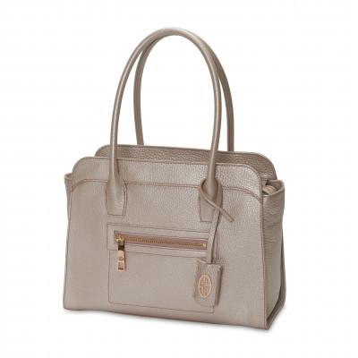 ふるさと納税 御代田町 [濱野皮革工藝 HAMANO バッグ]フィオーレミドルボクシートートバッグ(シャンパンゴールド)