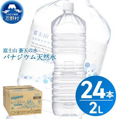 ふるさと納税 忍野村 富士山蒼天の水&lt;ラベルレス&gt; 2000ml×24本 (4ケース)
