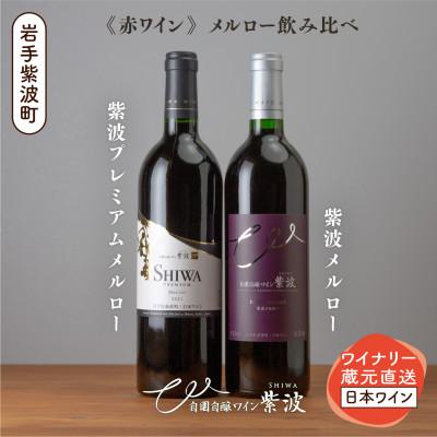 ふるさと納税 紫波町 自園自醸ワイン紫波メルロー飲み比べセット(プレミアムメルロー・メルロー 各1本)