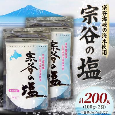 ふるさと納税 稚内市 [天然ブランド塩]宗谷の塩100g×2袋