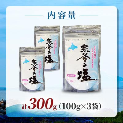 ふるさと納税 稚内市 【天然ブランド塩】宗谷の塩100g×3袋 |  | 03