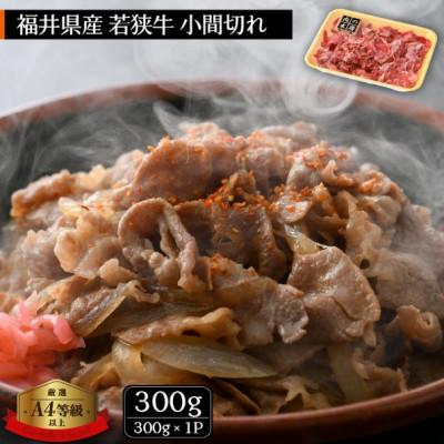 ふるさと納税 越前町 若狭牛のA4等級以上を厳選! 黒毛和牛 小間切れ 300g