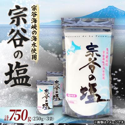 ふるさと納税 稚内市 【天然ブランド塩】宗谷の塩250g×3袋 | 