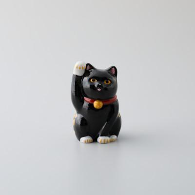 ふるさと納税 能美市 九谷焼 まねき猫 右手 猫に小判 松島亜弓作