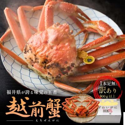 ふるさと納税 若狭町 訳あり茹で越前ガニ　900g以上×1杯(脚折れあり) | 