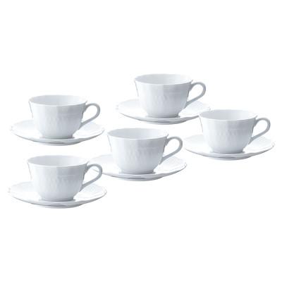 ふるさと納税 みよし市 ノリタケ[シェール ブラン]カップ&amp;ソーサーセット(5客)