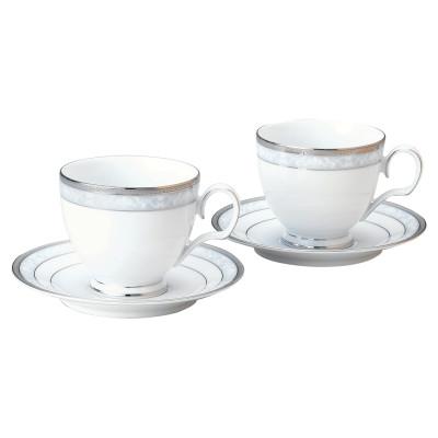 ふるさと納税 みよし市 ノリタケ[ハンプシャープラチナ]カップ&amp;ソーサーペア