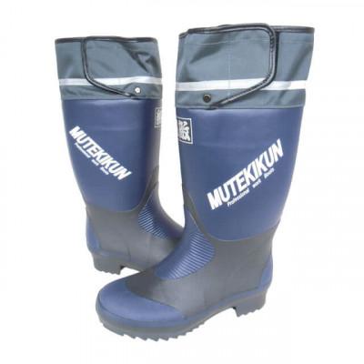 ふるさと納税 二本松市 無敵くん リップル底 長靴 ネイビーLLLサイズ