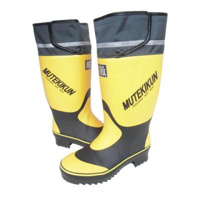 ふるさと納税 二本松市 無敵くん スパイク底 長靴 イエローLLサイズ